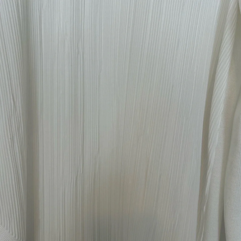 Zara Ivory Ribbed Blouse - Picture 5 of 6